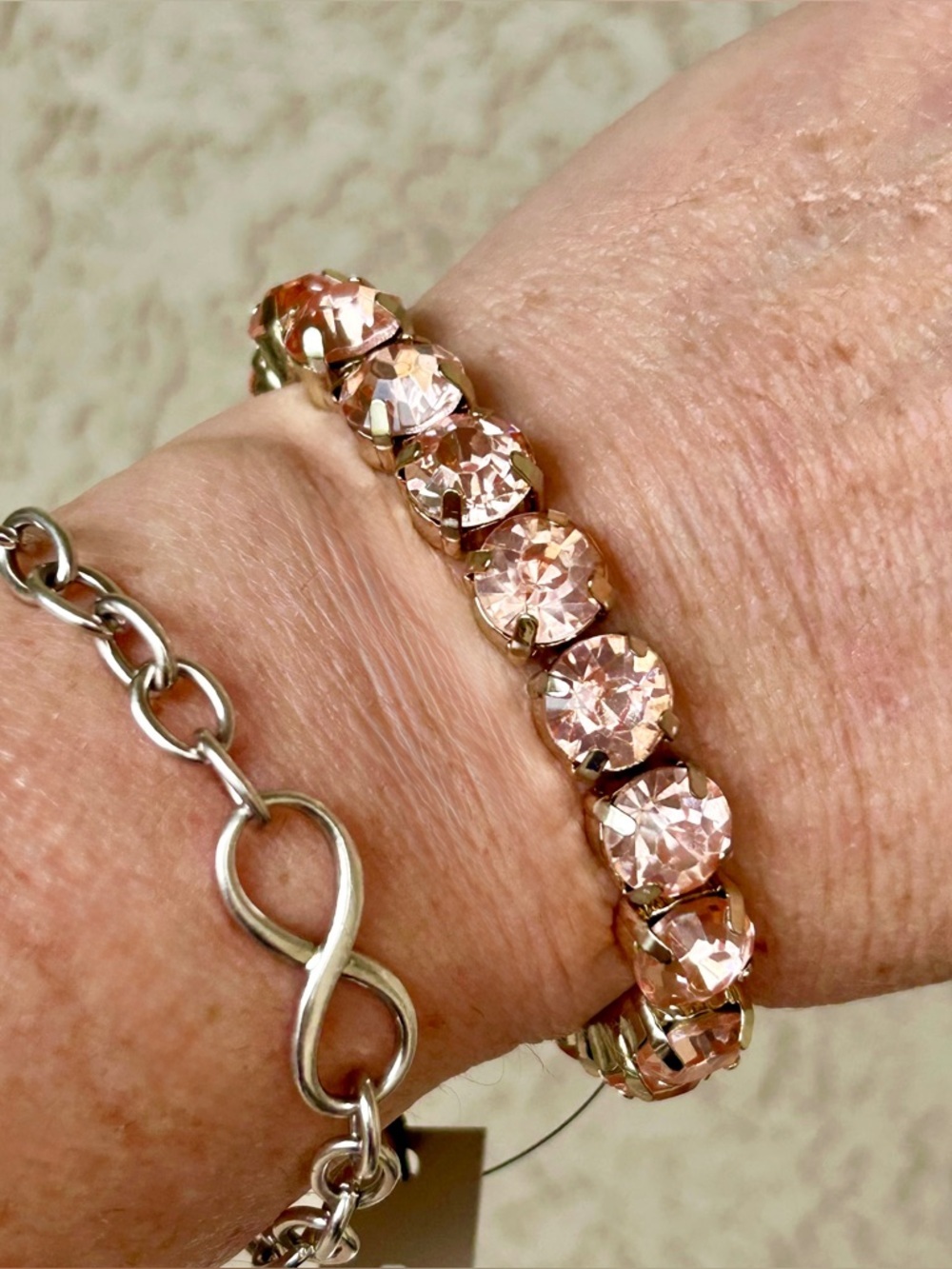 Chico’s Sparkling Pink Crystal Tennis Bracelet